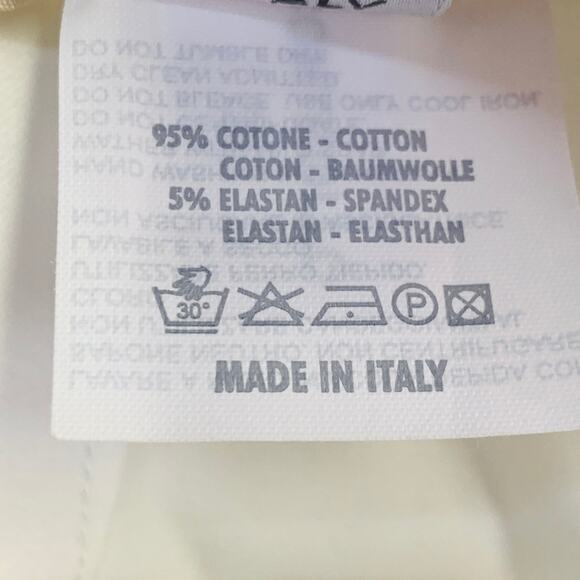 RIVAMONTI Size 4 White Cotton Blend Narrow Leg Dress Pants - Picture 10 of 10